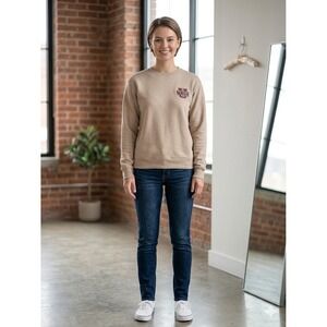 League Collegiate Wear U WASH University of Washington Crewneck Sweatshirt Tan M